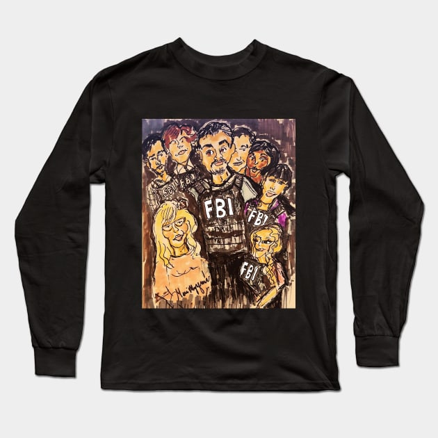 Criminal Minds tv show Long Sleeve T-Shirt by TheArtQueenOfMichigan 